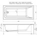 Акриловая ванна Aquanet Bright 180x80  (рама и фронтальная панель отдельно)