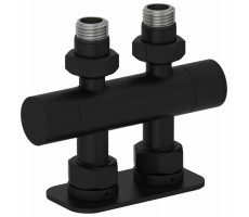 Вентиль Сунержа EU50 2 х НР G 1/2" / 2 х НГ G 3/4" прямой скрытый цвет-чёрный матовый 31-1417-1234 