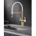 Смеситель для кухни с подключением фильтра для воды Rose R358G, золотой сатин
