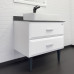 Тумба-умывальник Comforty Империя-80 (00-00014817CF) белый глянец с графитовой столешницей №5, с раковиной COMFORTY 78189