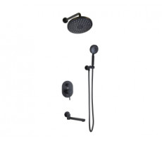 Душевой комплект встраиваемый СКАНДИ 14582B черный Bronze de Luxe 