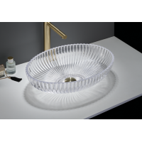 Раковина Ceramalux GL49 стекло прозрачный 