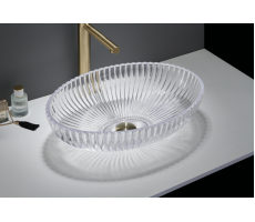 Раковина Ceramalux GL49 стекло прозрачный 