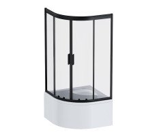 Душевое ограждение 90x90 см, без поддона AM.PM Gem W90G-401A090BT Стекло прозрачное; профиль черный Душевое ограждение 90x90 см, без поддона AM.PM Gem W90G-401A090BT Стекло прозрачное; профиль черный