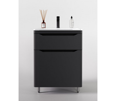 Тумба напольная Style Line Марелла 60 (2 ящ.) Люкс антискрейтч серый, PLUS СС-00002397 Тумба напольная Style Line Марелла 60 (2 ящ.) Люкс антискрейтч серый, PLUS СС-00002397