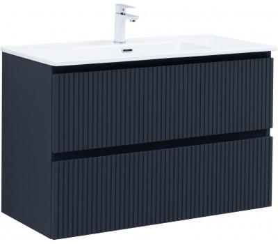 Тумба с раковиной Aquanet Джейн 100 цв.маренго (раковина Flat) 00332537 Тумба с раковиной Aquanet Джейн 100 цв.маренго (раковина Flat) 00332537