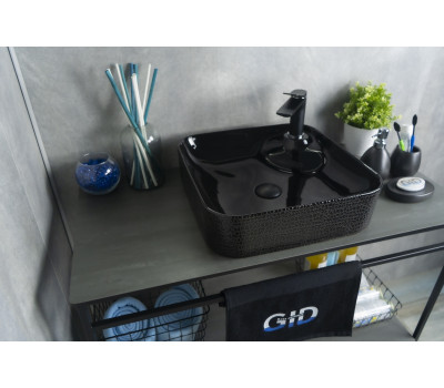 Раковина накладная Gid D1305h004 Черный глянцевый Раковина накладная Gid D1305h004 Черный глянцевый
