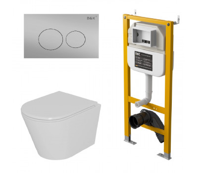 Комплект DQ унитаз DT1026516, инсталляция DI8050127, клавиша смыва DB1529002.2 (DS1021619) 