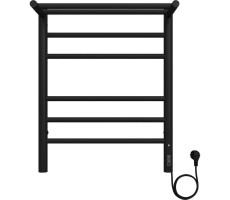 Полотенцесушитель электрический с полкой Terminus Аврора П6 450х60 КС, черный муар Полотенцесушитель электрический с полкой Terminus Аврора П6 450х60 КС, черный муар
