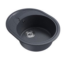 Мойка MIXLINE ML-GM17 овальная с крылом антрацит 343 580*470*180мм NEW 551945 антрацит Мойка MIXLINE ML-GM17 овальная с крылом антрацит 343 580*470*180мм NEW 551945 антрацит