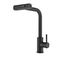 Смеситель для кухни с мультифункциональным изливом Shevanik S263H, черный