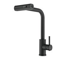 Смеситель для кухни с мультифункциональным изливом Shevanik S263H, черный Смеситель для кухни с мультифункциональным изливом Shevanik S263H, черный