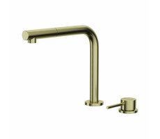 Смеситель для кухни OMOIKIRI Nara-S, под окно, вытяжной шланг до 400 мм, цвет-золото светлое 4994485 