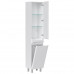 Пенал EQUIL Nice 40 напольный с корзиной белый 