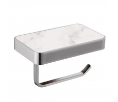 Бумагодержатель с полкой для телефона ABBER Westen AA1730SP сатин Бумагодержатель с полкой для телефона ABBER Westen AA1730SP сатин