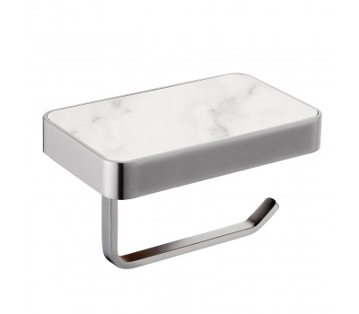 Бумагодержатель с полкой для телефона ABBER Westen AA1730SP сатин Бумагодержатель с полкой для телефона ABBER Westen AA1730SP сатин