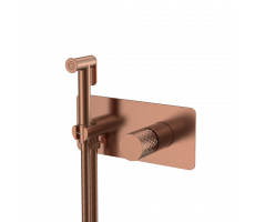 Смеситель гигиенический STICK COPPER BRUSHED ручка DIAMOND Boheme 127-CB брашированная медь Смеситель гигиенический STICK COPPER BRUSHED ручка DIAMOND Boheme 127-CB брашированная медь