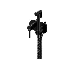 Гигиенический душ со смесителем встраиваемый Knotlor FHS01S1BL черный матовый 