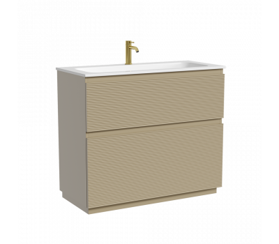 Тумба напольная SANCOS Folk Floor 995х445х850, c двумя ящиками оснащенными доводчиками, Капучино, арт.FL100FCP 