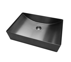 Раковина накладная ABBER Wasser Kreis AF2403GM оружейная сталь 