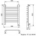 Полотенцесушитель Электрический Ника TRAPEZIUM ЛТ (Г2) 80/60 правый тэн хром 