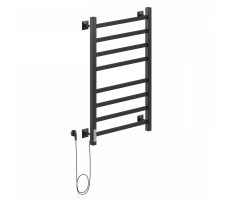Полотенцесушитель электрический Ника STEP-1 80/50 RAL9005 черный матовый левый тэн черный матовый Полотенцесушитель электрический Ника STEP-1 80/50 RAL9005 черный матовый левый тэн черный матовый