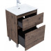Тумба с раковиной Aquanet Алвита new 60 (Flash) напольная 2 ящ. цв.дуб веллингтон табак 00345686 Тумба с раковиной Aquanet Алвита new 60 (Flash) напольная 2 ящ. цв.дуб веллингтон табак 00345686