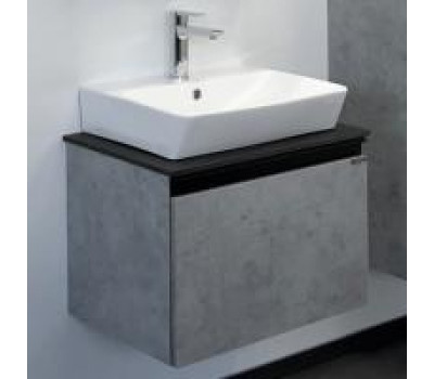 Тумба-умывальник Comforty Эдинбург 60 бетон светлый с черной столешницей с раковиной COMFORTY 9055RA-50 00-00001928 