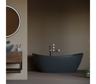 Ванна отдельностоящая 185х81 Salini Noemi 101811SMF-9011 S-stone Черный матовый 