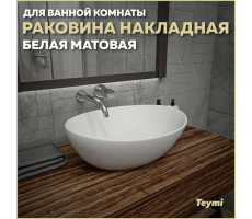 Раковина для ванной накладная Teymi Lori 40 цвет белый матовый T50492 