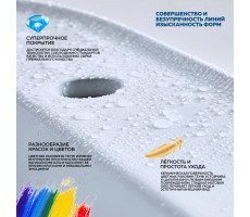 Раковина Teymi Lori 40 накладная, Белая Матовая T50492 Раковина Teymi Lori 40 накладная, Белая Матовая T50492