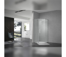 Душевой уголок Terminus Альба трапеция 100х100х200, хром Душевой уголок Terminus Альба трапеция 100х100х200, хром