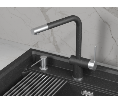 Смеситель для кухни GRANULA 5017, ЧЁРНЫЙ 
