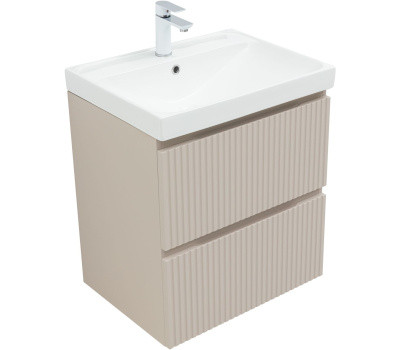 Тумба под раковину Aquanet Джейн (Flat) 60 бежевый 00343975 