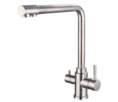 Смеситель для кухни R-излив нержавеющая с подключением к фильтру K24 ESKO Смеситель для кухни R-излив нержавеющая с подключением к фильтру K24 ESKO