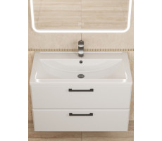 Тумба с раковиной для ванной 80 см, Uperwood Foster NEW, белая KFosterNEW80w 