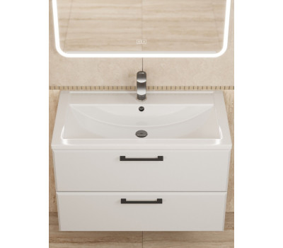 Тумба с раковиной для ванной 80 см, Uperwood Foster NEW, белая KFosterNEW80w Тумба с раковиной для ванной 80 см, Uperwood Foster NEW, белая KFosterNEW80w