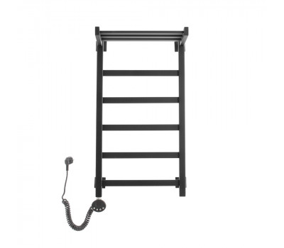 Полотенцесушитель электрический Domoterm Квадро Плюс с полкой Квадро Плюс с полкой П6 400х800 EL черный Черный, матовый 