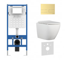 Комплект 3в1 IBERICA BLANCA инсталляция SILENCIO, унитаз BILBAO ALTO белый, кнопка смыва INOX-S золото матовое (IB001.BLA.234.1603) Комплект 3в1 IBERICA BLANCA инсталляция SILENCIO, унитаз BILBAO ALTO белый, кнопка смыва INOX-S золото матовое (IB001.BLA.234.1603)