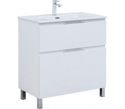 Тумба с раковиной Aquanet Алвита new 80 (Flat) напольная 2 ящ. цв. белый матовый 00345679 Тумба с раковиной Aquanet Алвита new 80 (Flat) напольная 2 ящ. цв. белый матовый 00345679