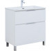 Тумба с раковиной Aquanet Алвита new 80 (Flat) напольная 2 ящ. цв. белый матовый 00345679 Тумба с раковиной Aquanet Алвита new 80 (Flat) напольная 2 ящ. цв. белый матовый 00345679