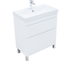 Тумба под раковину Aquanet Слим 70 напольная, белый сатин 00346043 Тумба под раковину Aquanet Слим 70 напольная, белый сатин 00346043