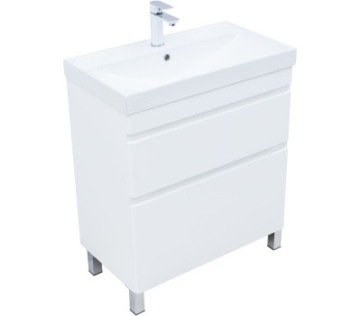 Тумба под раковину Aquanet Слим 70 напольная, белый сатин 00346043 