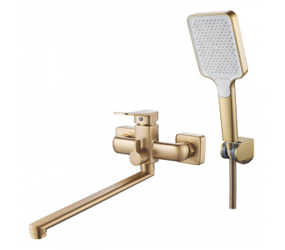 Смеситель для ванны Shevanik S9922G, золотой сатин