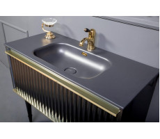 Тумба Armadi Art Canale 100 черная + Золото 843-100-BG 