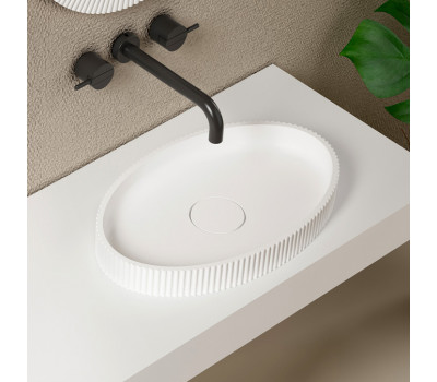 Раковина накладная ABBER Stein AS2603 белая матовая 