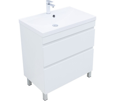Тумба под раковину Aquanet Нота New 75 белый глянец 00344144 Тумба под раковину Aquanet Нота New 75 белый глянец 00344144