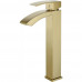 Смеситель для раковины высокий Grocenberg GB3007MG, матовое золото 