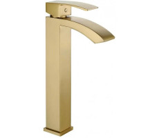 Смеситель для раковины высокий Grocenberg GB3007MG, матовое золото 