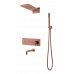 Встроенная душевая система FUSION, трехпозиционная Copper Brushed с изливом Boheme 130-2-CB брашированная медь 
